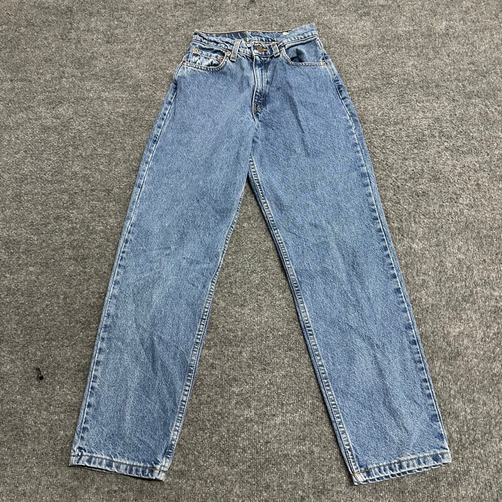 Levi's Jeans Womens Size 1 Blue Cotton Straight Leg High Rise USA 13560-0291